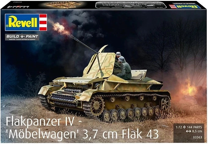 Plastic model kit Flakpanzer IV 3.7 cm Flak 43 (1:72)