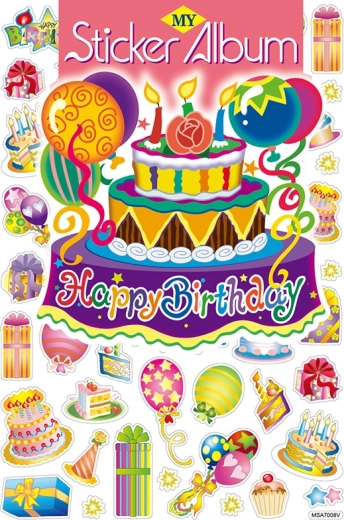 Sticker Album 50 pcs – Birthday Party
