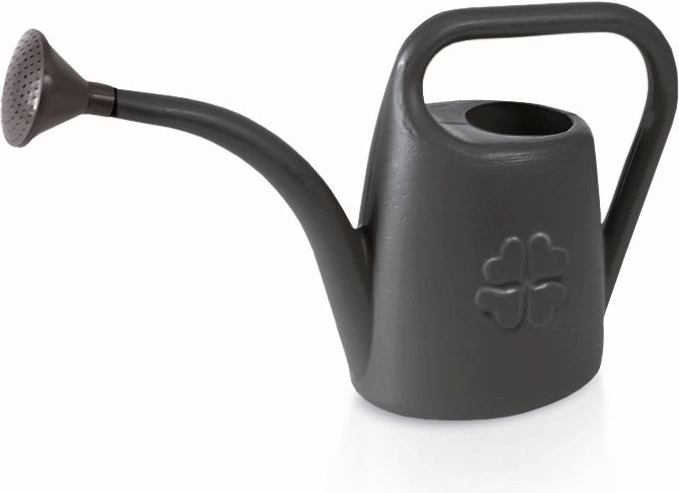 Plastic watering can 1.8 l anthracite with removable rose