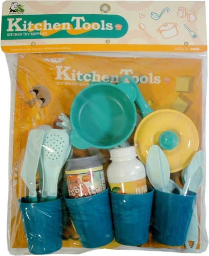 Kids’ kitchen playset with tableware and accessories