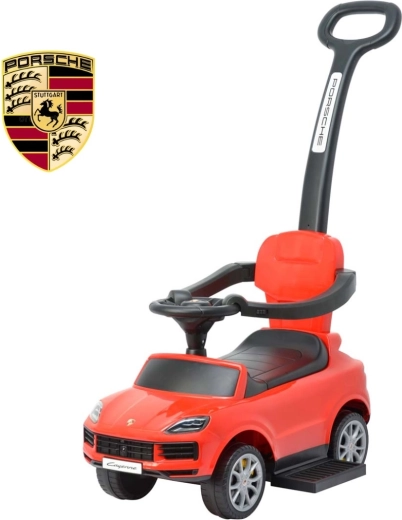 Milly Mally ride-on toy with push handle Porsche Cayenne, red