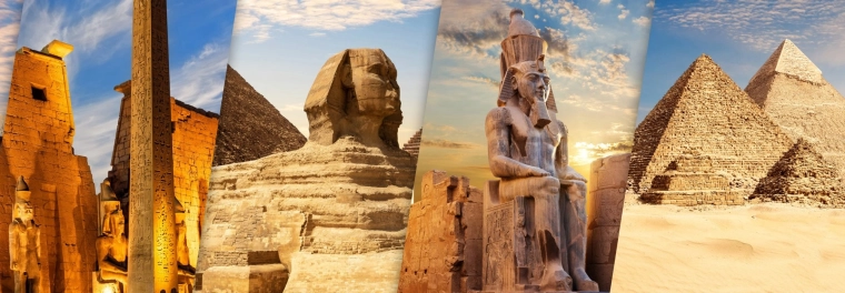 Panoramic Puzzle BLUEBIRD Discover Egypt: Luxor and Giza 1000 Pieces
