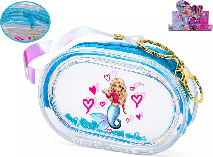 Holographic children's wallet Mermaid Stars 8.5 cm