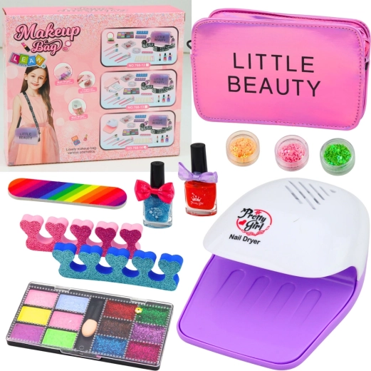 Kids’ beauty set for manicure and make-up with handbag, 20 pieces