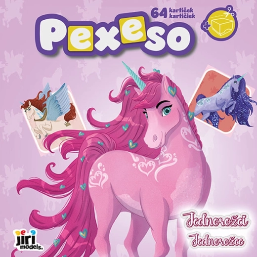 Memory Game Booklet – Unicorns: 64 Cut-out Cards, Coloring Pages, and a Box
