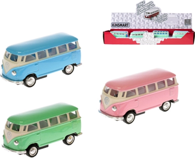 Kinsmart метален модел Volkswagen Bus 1962 1:64 със задвижване назад
