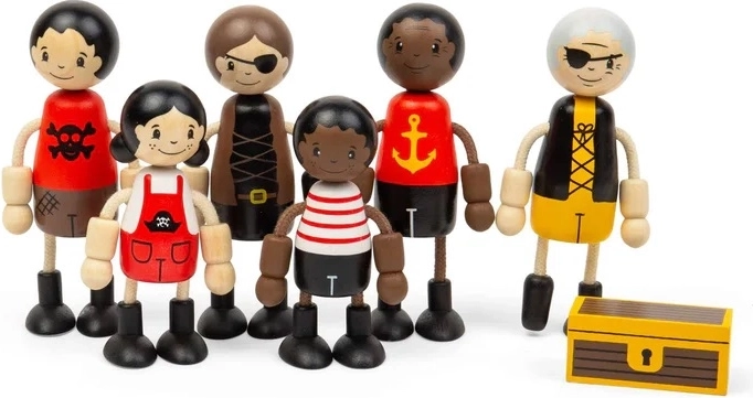 Bigjigs Toys дървени фигурки Пирати