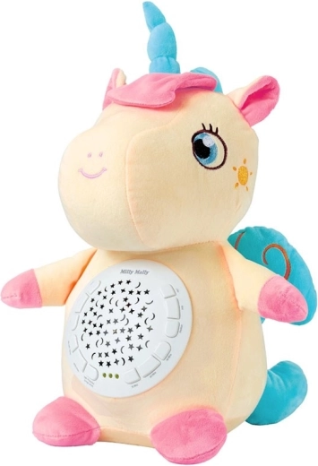 Plush sleepy-time unicorn with projector Milly Mally