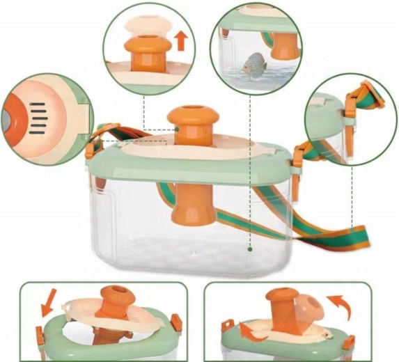 Practical container with strap