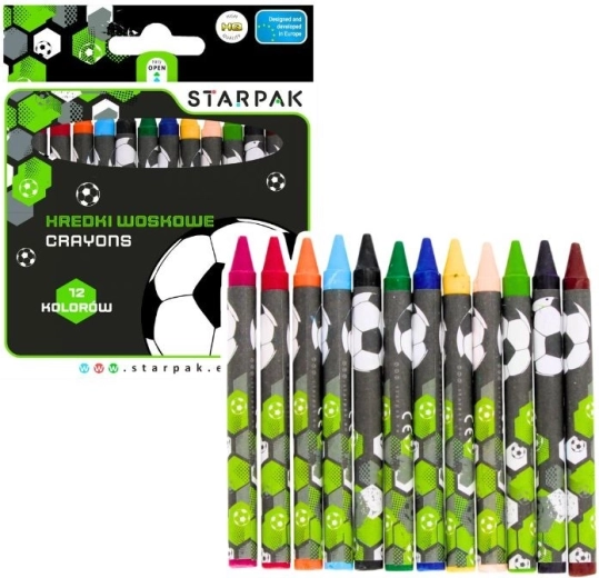 Football Wax Crayons 12 colors