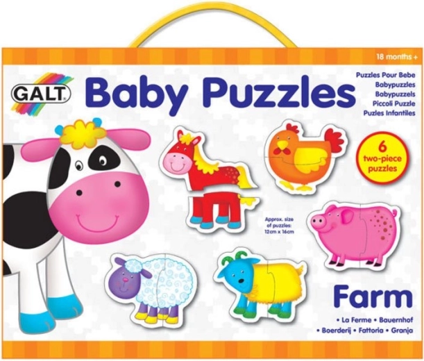 GALT baby puzzle farm 6×2 pieces
