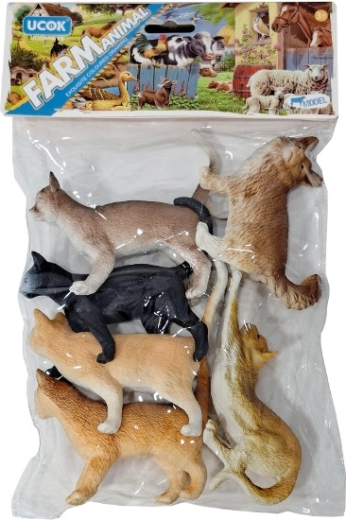 Cats in a Bag – set of realistic cat figurines