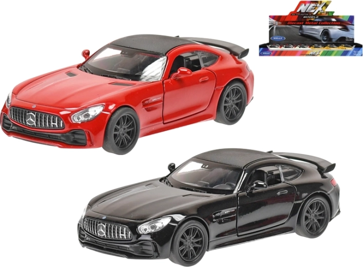 Метален модел на автомобил Mercedes-AMG GTR Welly с механизъм pull-back