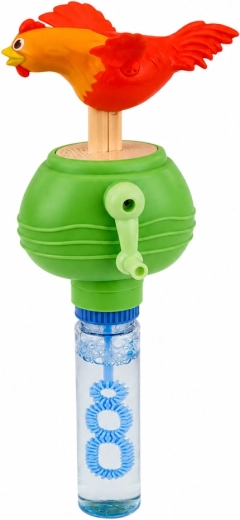 Hand crank for continuous bubbles