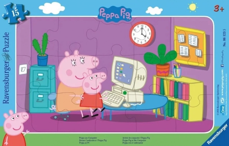 пъзел 15 части в рамка peppa pig