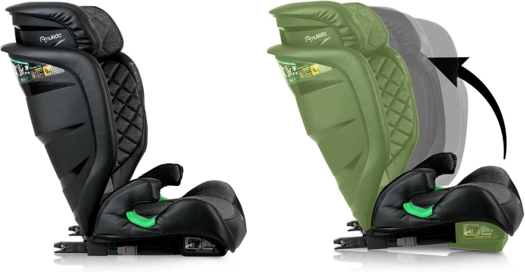 Grows with your child: 12 headrest positions