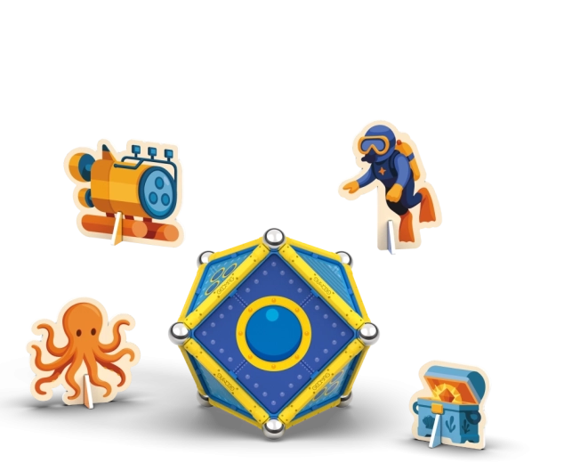 Ocean stories with figures and cards