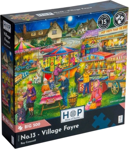 Colorful village fair scene