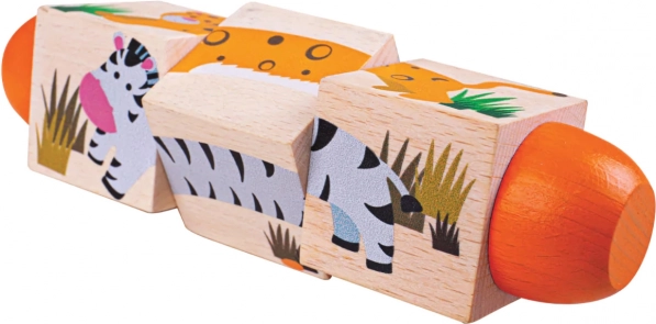 Bigjigs Toys моторически цилиндър Джунгла