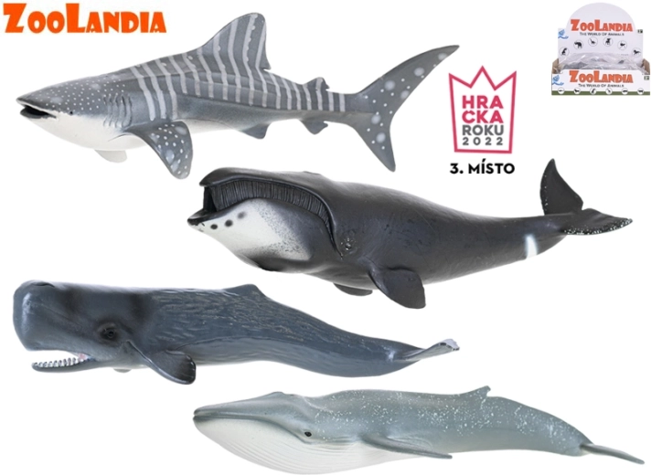 Zoolandia морски животни – реалистични фигурки на китове и акула 22,5–28 см