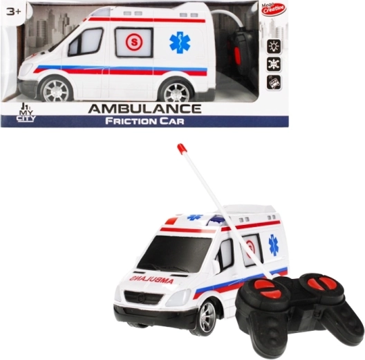 RC ambulance with remote control and light effects