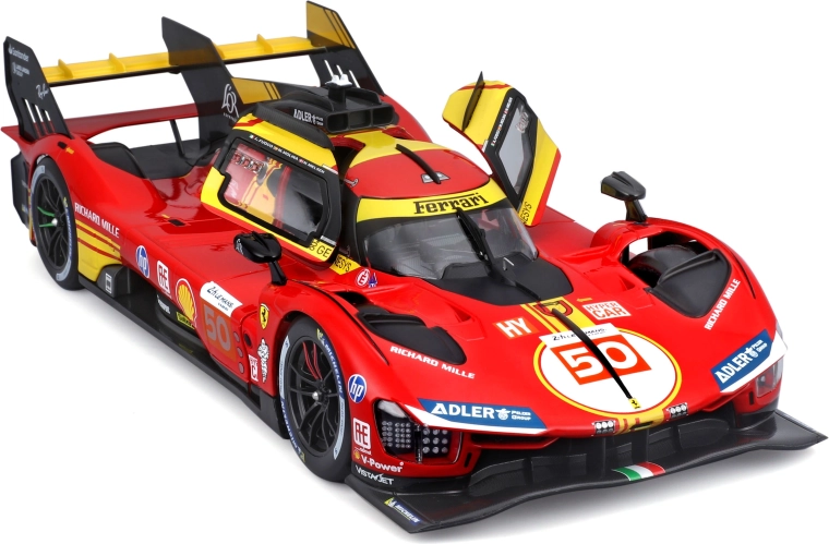 Метален модел Bburago 1:18 Ferrari 499P № 50 – победител 24H Le Mans 2024