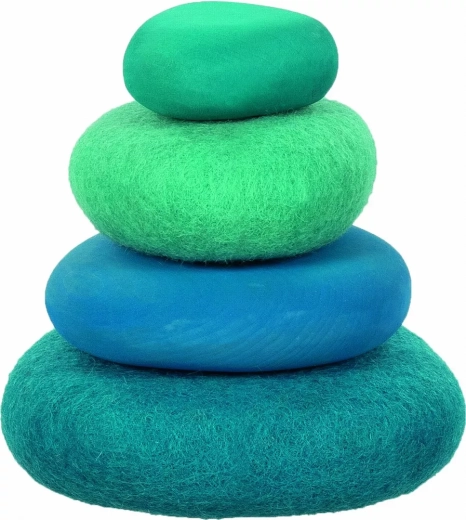 Goki stacking wool and wooden stones