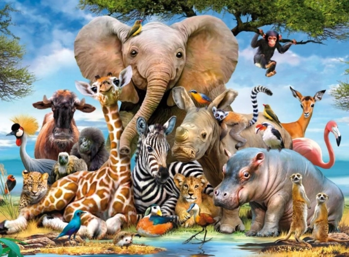 Пъзел RAVENSBURGER African Friends 300 части