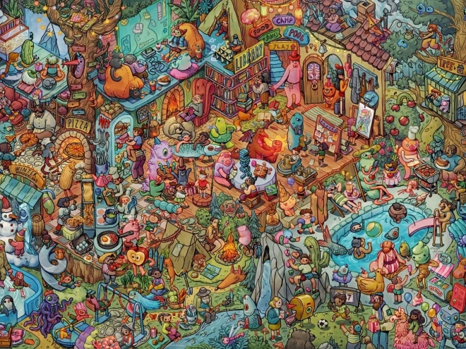 HEYE 1500-piece Puzzle – Fun with Friends, Tiurina (puzzle + poster)