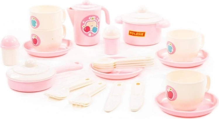 Children's kitchen set for 4 people, 28 pieces