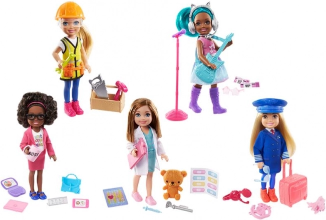 Barbie Chelsea Dolls in Various Professions