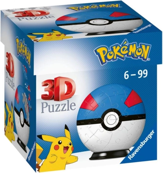 Ravensburger 3D пъзел Pokémon Great Ball – 54 части