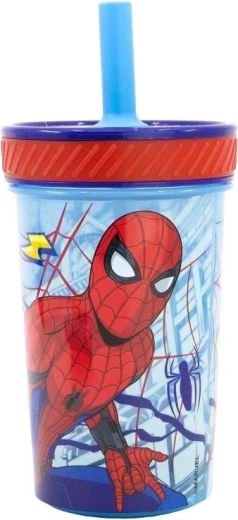 Safe kids’ cup with straw Spider-Man - 1 piece