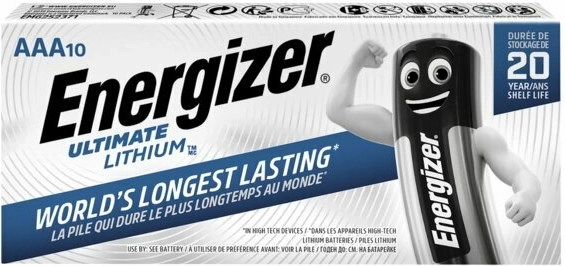 Литиеви батерии Energizer Ultimate Lithium AAA 10 бр.