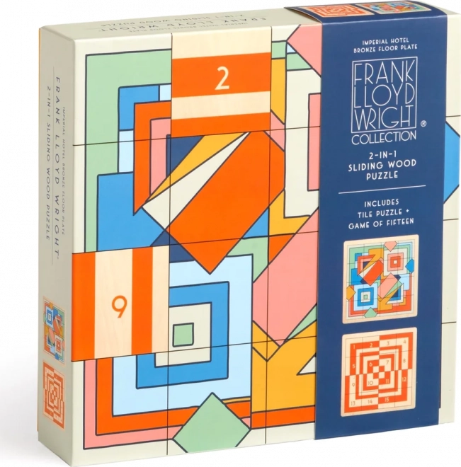 Sliding wooden puzzle Frank Lloyd Wright: Imperial Hotel 2-in-1 (16 pieces)