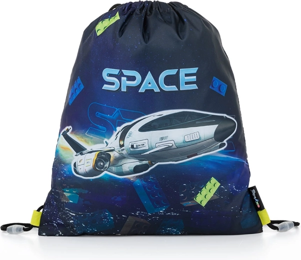 Gym Sack Space – school drawstring bag for indoor shoes, polyester