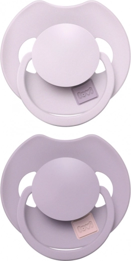 LOVI Prime Dynamic Silicone Pacifier 6–18 months, 2 pcs, lilac/violet