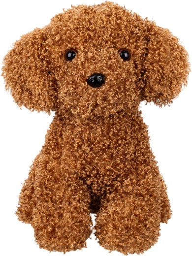 Curly Plush Dog, Sitting, 30 cm