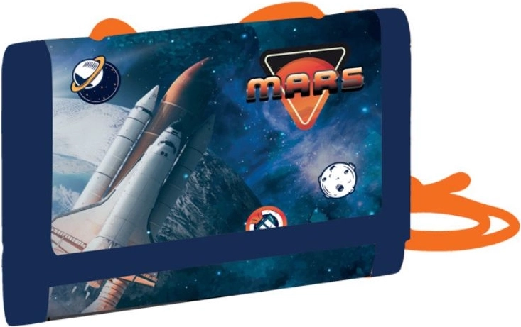 Children’s textile wallet Space for the neck with hook-and-loop closure