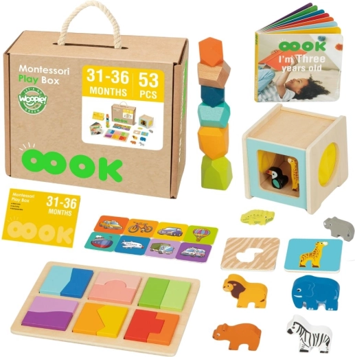 Montessori Play Box 7-in-1 wooden educational set for children 31–36 months FSC