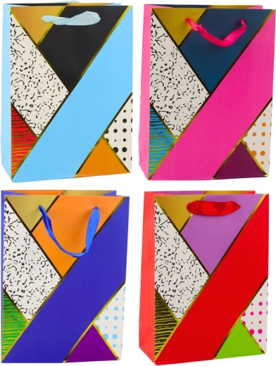 Paper Gift Bag Geometric Patterns 23 x 18 x 10.5 cm
