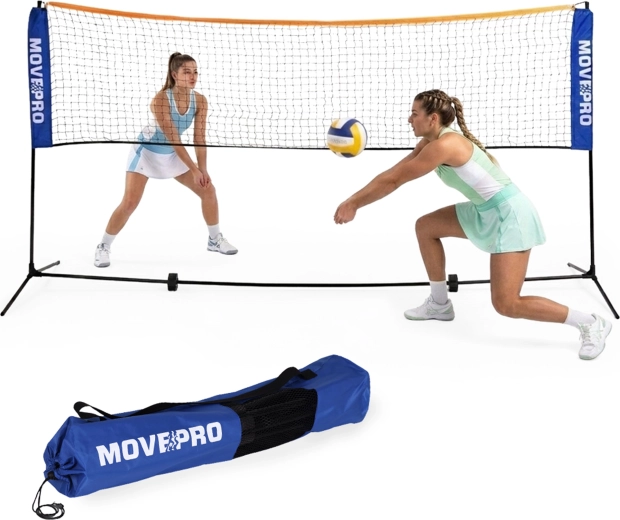MOVEPRO универсална сгъваема спортна мрежа 3в1 305 × 140 см с чанта