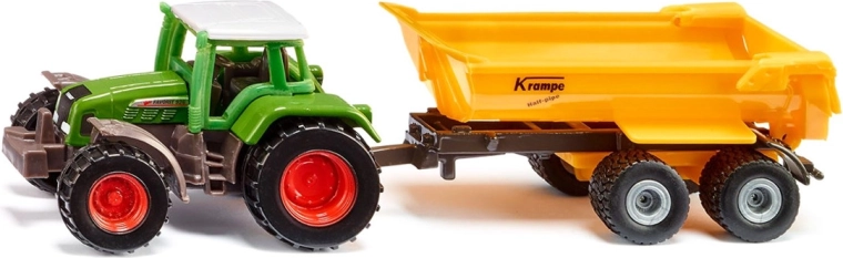 Siku трактор Fendt със самосвално ремарке Krampe