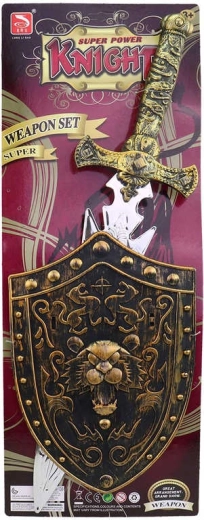 Children's knight set with 58 cm sword and shield