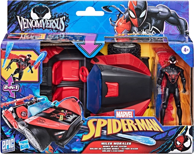 Hasbro Spider‑Man Майлс Моралес с превозно средство Remix Racer