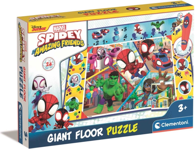 CLEMENTONI Floor Puzzle with Interactive Pen Spidey and His Amazing Friends 24 pieces