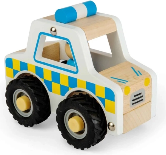 Bigjigs Toys дървена мини полицейска кола