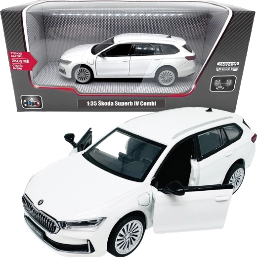 Метален модел Škoda Superb IV Combi 1:35 бял