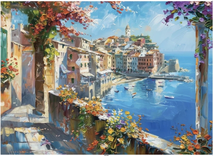 Puzzle Mediterranean Town 1000 Pieces