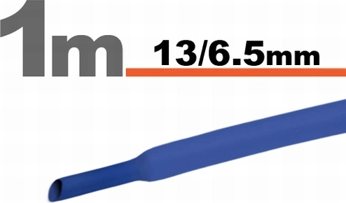 Син термосвиваем шлаух 13 / 6,5 мм